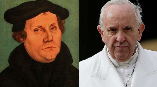 Martin Luther und Papst Franziskus