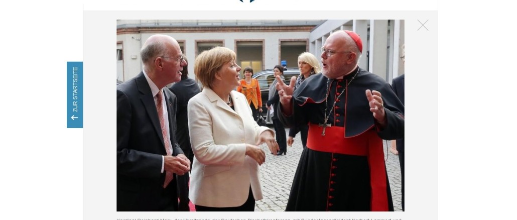 Bundeskanzlerin Merkel und Kardinal Marx