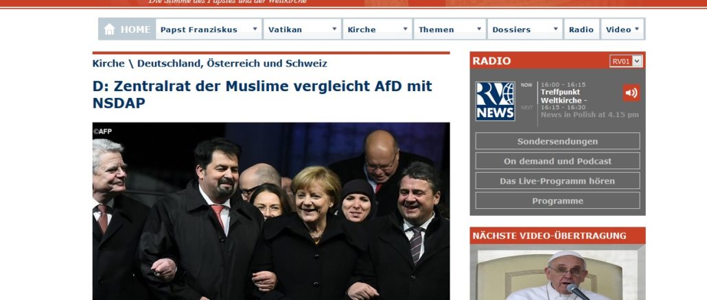 Radio Vatikan: Muslime vergleichen AfD mit NSDAP