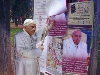 DIGOS legt Beweisfoto gegen Urheber der Protestplakataktion gegen Papst Franziskus vor.