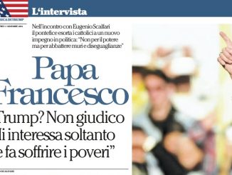 "Gebot: Liebe den Nächsten wie dich selbst" muß geändert werden" - Interview von Eugenio Scalfari mit Papst Franziskus vom 11. November 2016 in vollem Wortlaut. Salfari: "Ich nenne es die universale Rassenvermischung." Papst Franziskus: "Bravo, das ist das richtige Wort."