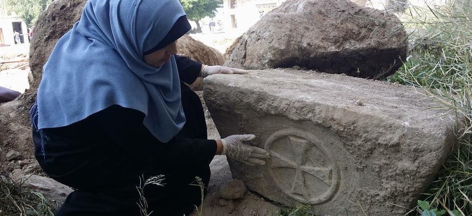 Reste einer byzantinischen Kirche im Gaza-Streifen