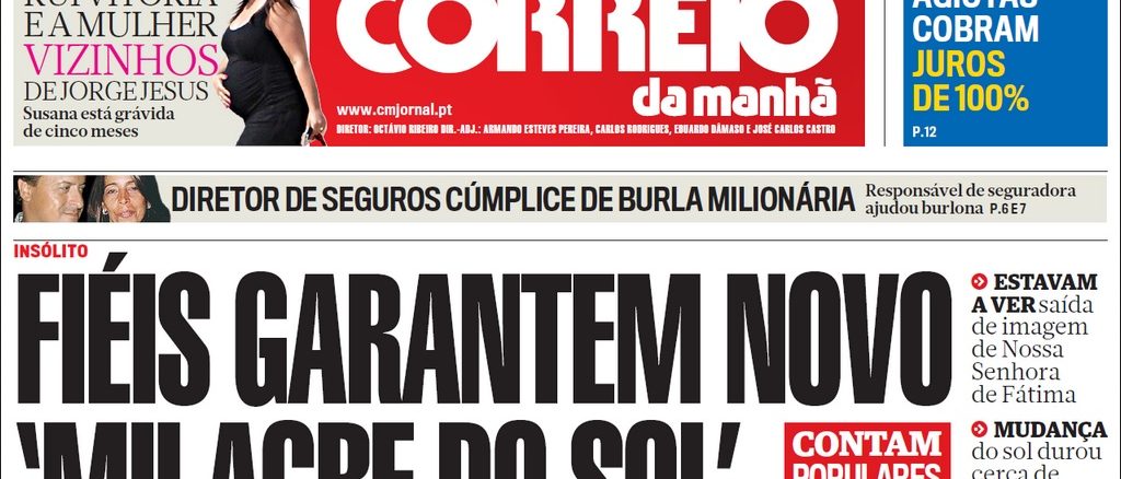Portugiesische Medien berichten über ein "neues Sonnenwunder" in Fatima