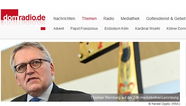 ZdK-Vorsitzener Thomas Sternberg übte unverhältnismäßige Kritik an Kardinal Meisner