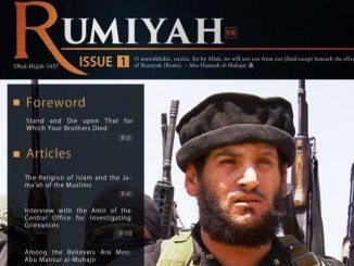 Titelseite der neuen Zeitschrift "Rumiyha" (Rom) des Islamischen Staates (IS)