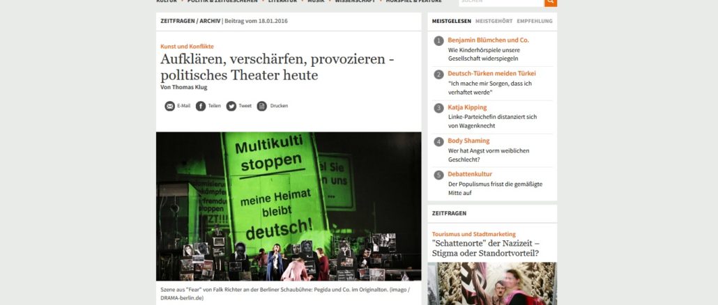 Verkehrte Wahrnehmung beim Deutschlandradio: "Agitation auf seine Weise verdoppelt"