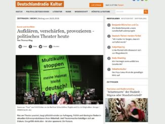 Verkehrte Wahrnehmung beim Deutschlandradio: "Agitation auf seine Weise verdoppelt"