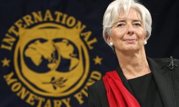 Christine Lagarde, Grand Dame des Internationalen Währungsfonds von Papst Franziskus empfangen