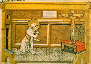 Der Hl. Dominikus anbetend mit Eisenkette