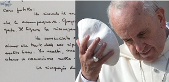 Der Brief von Papst Franziskus an seinen Kritiker Antonio Socci