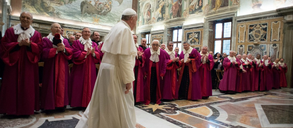 Papst Franziskus und die Richter der Sacra Rota Romana