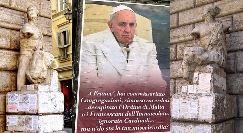 Römische "Pasquinata" gegen Papst Franziskus: "Wo ist denn Deine Barmherzigkeit?"